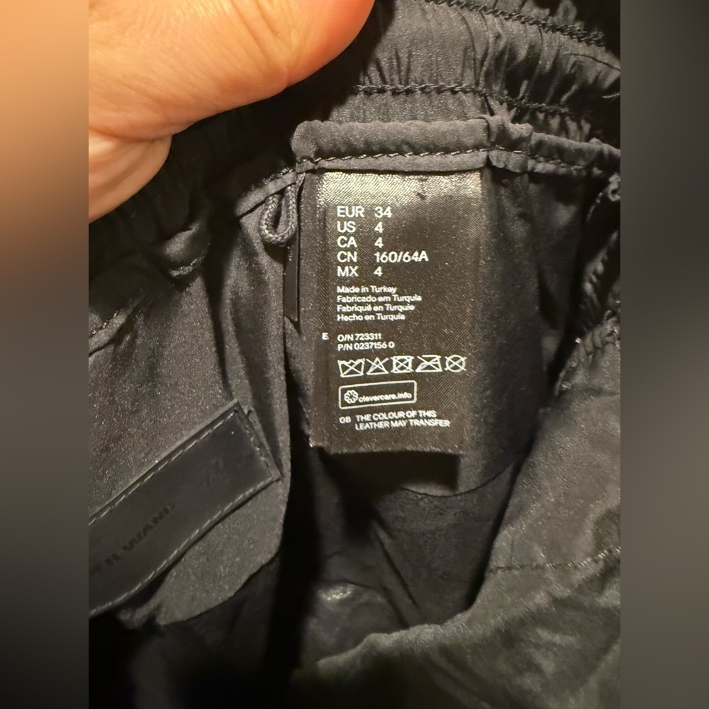 Alexander Wang H&M Leather Paneled Trouser Pants Black , size 4 - Picture 3 of 14